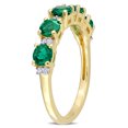 thumbnail image 3 of Everly Women's Emerald and Sapphire Yellow Gold Plated Ring, 3 of 7