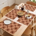 thumbnail image 5 of Orange Abstract Floral Placemats Set of 6, Country Vintage Tribal Exotic Flower Non-Slip Place Mats Washable Table Mats for Kitchen Dining Table Decorations Indoor/Outdoor, 5 of 9