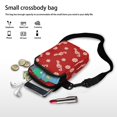 thumbnail image 7 of HELLHERO 2 Zippers Polyester Shoulder Bag Unisex 4.33"x1.97"x7.09" Candy Cane Swirls, 7 of 7