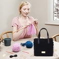 thumbnail image 4 of Kit de bolsos de crochet para tejer a mano, kit para hacer bolsos tejidos a mano con láminas de lona de plástico y malla., 4 of 9
