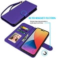 thumbnail image 6 of Takfox For Apple iPhone 14/14 Pro/14 Plus/14 Pro Max Wallet Case, With RFID Blocking Leather Credit Card Holder Slots Flip Folio Cover,Purple, 6 of 7