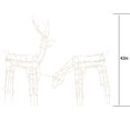 thumbnail image 4 of Holiday Time 2-Piece Lighted White Wire Deer Set Outdoor Decor, with 140 LED Lights, 4 of 4