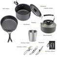 thumbnail image 3 of Mess Kit for Backpacking, Lightweight Anodized Aluminum Camping Cookware Portable Outdoor Cooking Gear for Hiking Picnic (Non-Stick Finish), 3 of 5