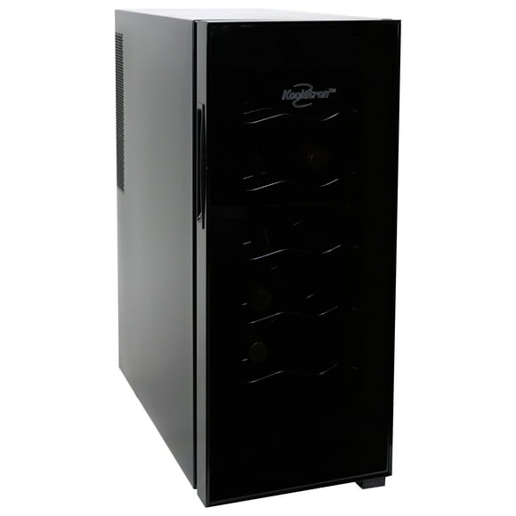 Koolatron 12 Bottle Wine Cooler, Black, 1 Cu. ft. (28L) Freestanding Thermoelectric Wine Fridge