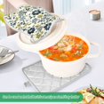 thumbnail image 3 of Yayeee Pot Holders Kitchen Heat Resistant with Pocket 7"x9.8" Cotton Oven Cooking Hot Pads, Light Floral, 3 of 7