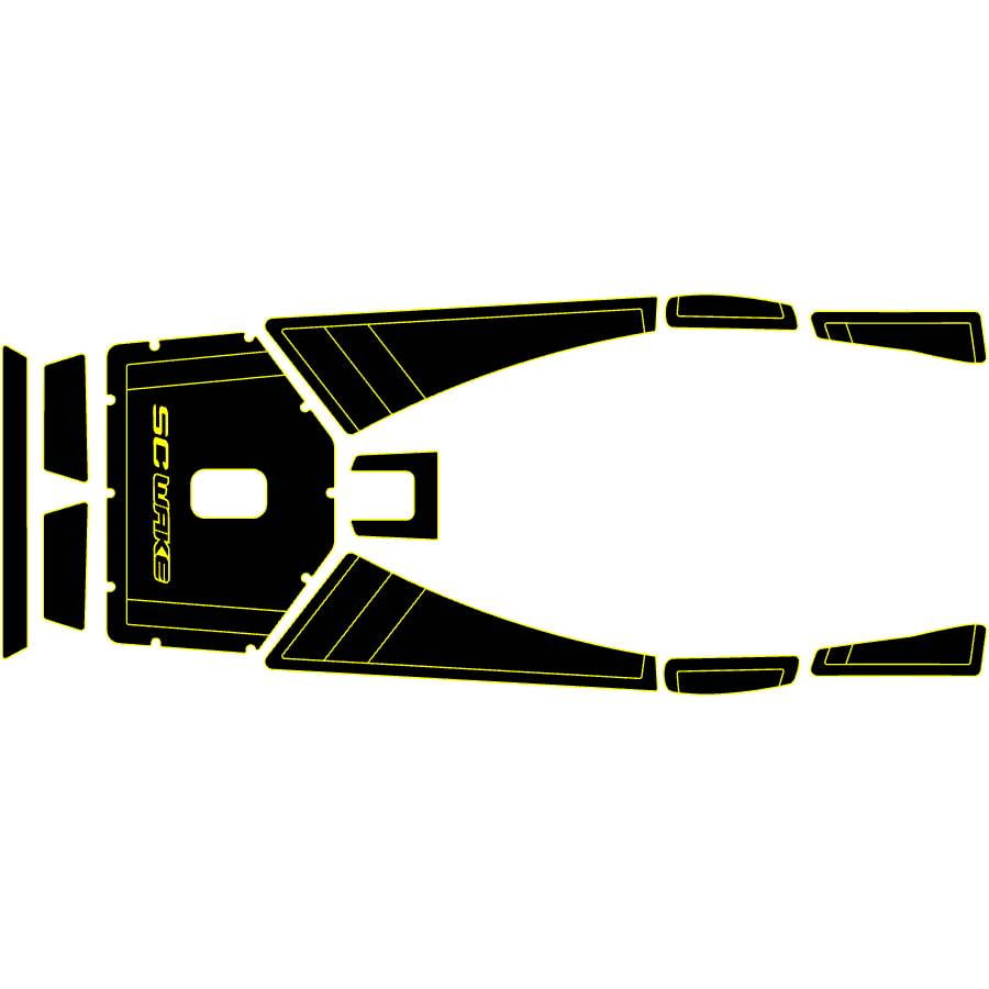 SC Wake SeaDek Traction Mats for SeaDoo 3D Black/Sunburst Yellow