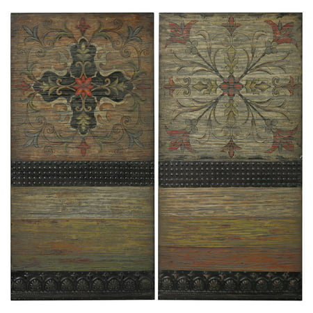 Sterling Brichell Spanish Tiles on Wall Panel - Set of 2