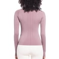 thumbnail image 7 of Sevevn Women's Casual Fashion Solid Color Sports Yoga Quick Drying Long Sleeved Top Pink XL Family Gifts, 7 of 7