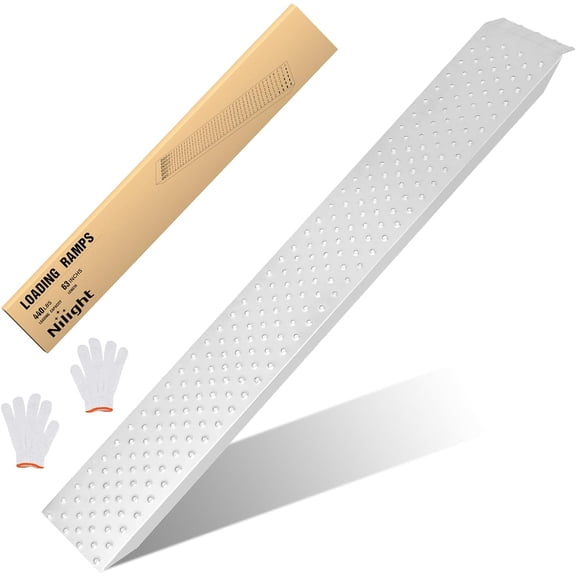 Nilight Loading Ramps, 62.6" x 9" Heavy Duty Steel Trailer Ramp, 440lbs Capacity for Bicycle, Motorcycle, Scooter, Moped & More, 1 Pack