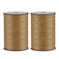 thumbnail image 1 of Unique Bargains 2 Pack Thin Waxed Thread 137 Yards 0.55mm Polyester String Cord for Machine Sewing Hand Quilting Weaving, Pastel Brown, 1 of 5