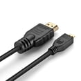 thumbnail image 2 of Micro HDMI (Type D) to HDMI (Type A) Cable (6 Feet) - High Speed Video Audio AV HDMI D to A Connector Converter Adapter Cord Supports 3D & 4K Resolution Ready with Ethernet, 2 of 4
