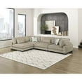 thumbnail image 6 of Lexicon Corydon Microfiber 4-Piece Modular Sectional with Ottoman in Brown, 6 of 8