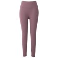 thumbnail image 1 of Pantalones de yoga de talle alto para mujer, control de barriga, entrenamiento, fitness, pantalones de nailon, accesorio deportivo, color rosa sucio, 1 of 8