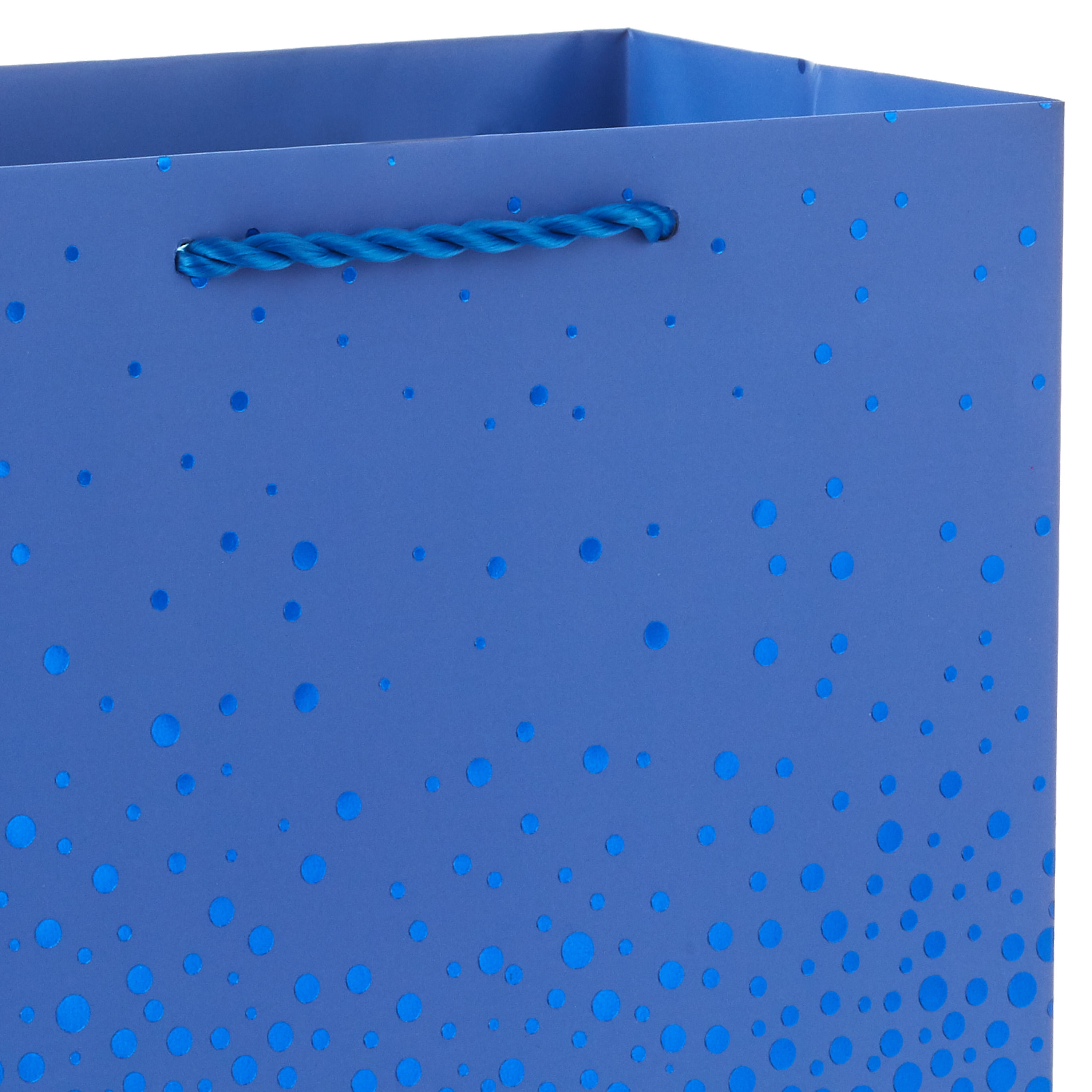 Hallmark Medium Gift Bag (Blue with Cascading Blue Foil Dots)