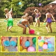 thumbnail image 4 of Paquete de 12 globos de agua para niños, bolas de agua reutilizables de llenado rápido, juguetes al aire libre para niñas y niños, bombas de salpicaduras de agua de silicona, juguetes de glo, 4 of 5