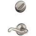 thumbnail image 2 of Schlage F59 FLA 619 RH Flair Interior Right-Handed Lever with Deadbolt, Satin Nickel (Interior Half Only), 2 of 2