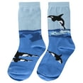 thumbnail image 2 of Cool Socks – Orca Whale Crew Socks for Kids 7–10 Years – Fun Ocean Animal Gift, Colorful Everyday, 2 of 5