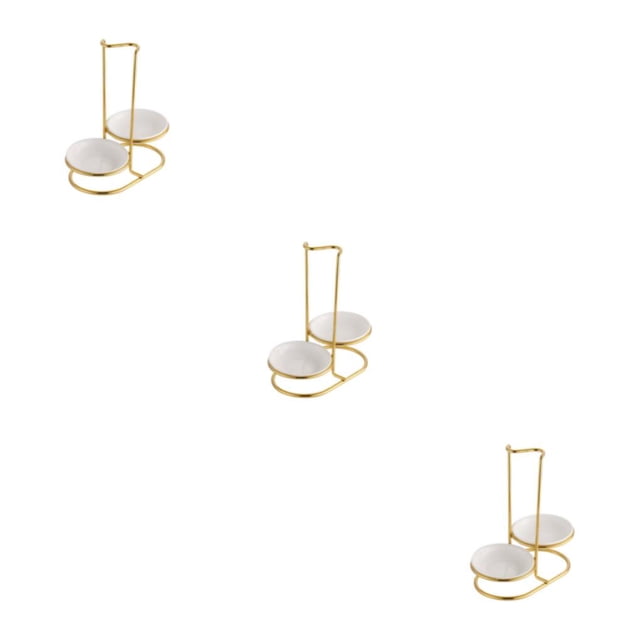 Kearding Juego de soporte para cuchara, organizador de cocina, palillos verticales, cuchara de sopa para el hogar, restaurante, dorado/redondo/2 Type1 NO1