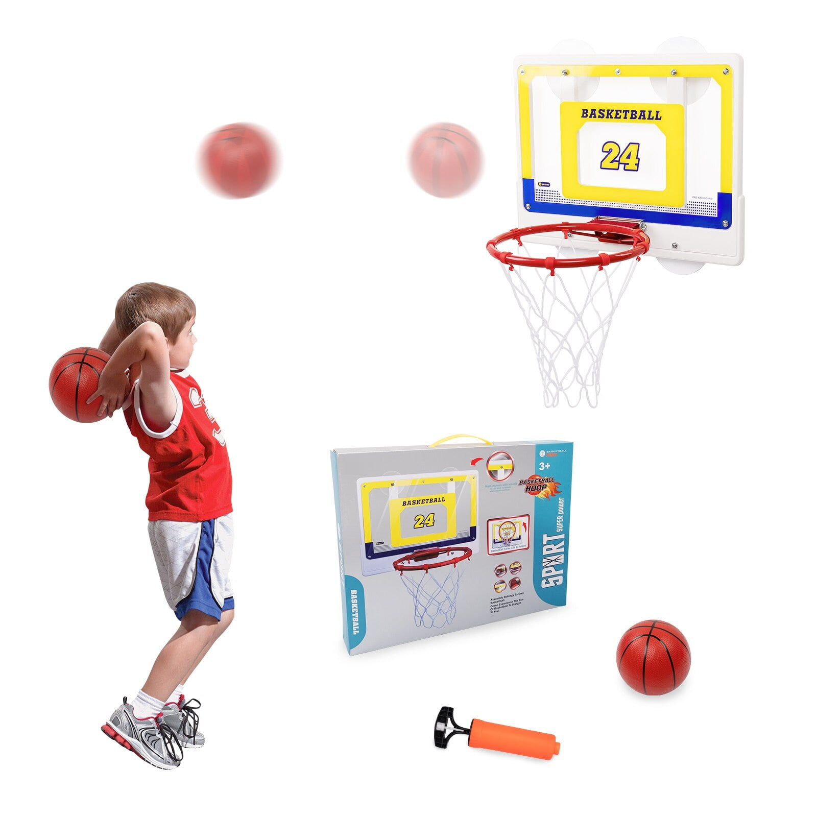 Mini Basketball Hoop for Wall, Indoor Foldable Basketball Goals for