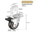 thumbnail image 3 of Side Mount Casters,Casters Set of 4 with Brake,L-Shape Plate Small Wheels for Furniture,Cabinet Casters,1 in(L-Shape), 3 of 8