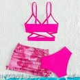 thumbnail image 7 of Staki Teen Bathing Suits for Girls Girls Swimsuit 3 Piece Sets Cute Print Bikini Bathing Swim Suits Comfy Summer Beach Skirt Cover Up Outfits 8-12Y(Hot Pink,8-9 Years), 7 of 7