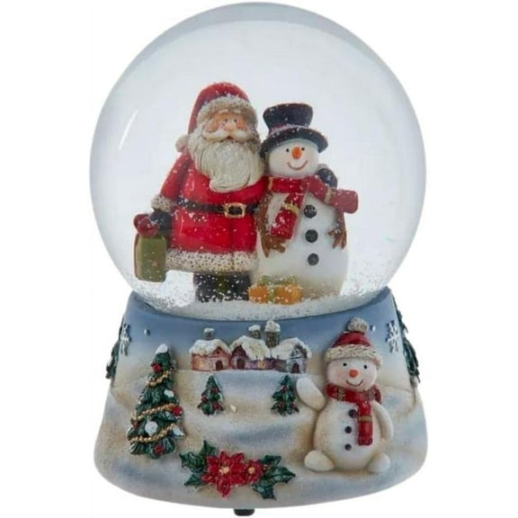 Kurt S. Adler Musical Santa and Snowman Water Globe Waterglobe, 100MM, Multicolor (F2147)