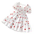 thumbnail image 3 of Robe à Pois à Manches Courtes pour Filles, 3 of 5