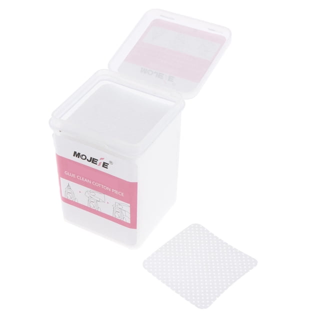 200 Unids / Caja Profesional Pegamento De Pestañas Removedor De Maquilje Almohadils De Toallitas Sin Pelusa Maquilje Herramientas Sunnimix Toallitas de algodón de pegamento de pestañas