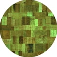 thumbnail image 1 of Ahgly Company Indoor Round Patchwork Green Transitional Area Rugs, 6' Round, 1 of 1
