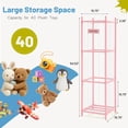 thumbnail image 2 of Gianna Stuffed Animal Storage, 54-Inch Plushies Storage, Features Solid Wood Frame & Secure Elastic Nets, Ideal for Toy Organizers in Playroom, Bedroom, or Nursery，Pink, 2 of 6
