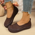 thumbnail image 6 of Coffee Casual Flat Shoes For Women With Slip On Style And Comfortable Round Toe, 6 of 7