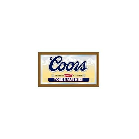Personalized Coors Banquet Wood Framed Mirror - BIG