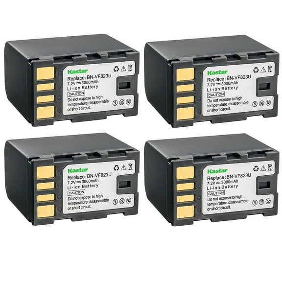 Kastar BN-VF823 Battery 4-Pack Replacement for JVC GZ-MG360B GZ-MG360BUC GZ-MG360BUS GZ-MG360S GZ-MG361 GZMG361US GZ-MG361US GZ-MS123 GZ-MS130 GZ-MS130A Camera, JVC BN-VF808 BN-VF815 BN-VF823 Battery