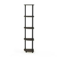 thumbnail image 4 of Furinno TURN-N-TUBE Wood 5 Tier Corner Display Rack in Dark Brown Grain/Black, 4 of 7