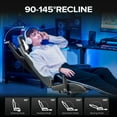 thumbnail image 3 of GTPLAYER Gaming Chair with Footrest PU Leather Office Chair with Adjustable Headrest, White, 3 of 8
