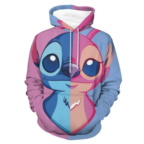 Adult Hoodies Stitch Unisex Pullover Loose Sweater Hoodie Hooded Sweatshirt With Pockets For Mens Womens