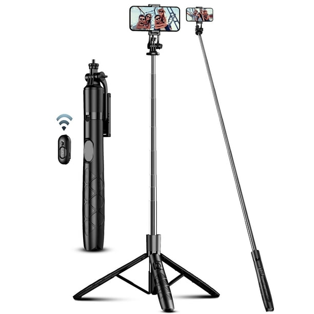 71 Phone Tripod & Selfie Stick, All in One Extendable Cell Phone Tripod with Wireless Remote, Tripod Stand for iPhone & Travel Tripod 360° Rotation Compatible with iPhone Android Phone, Camera