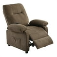 thumbnail image 4 of Recliner Chair for Adults, Recliner Chair with Massage and Heat, Lounge Chair Message Chair for Living Room, Adjustable Modern Reclining Chair with Manual Control and Side Pocket, Brown, 4 of 13