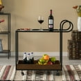 thumbnail image 6 of Metal Wine Bar Serving Cart with Rolling Wheels and Handles for Dining, Living room or Entryway, 6 of 7