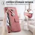 thumbnail image 2 of Decase for Samsung Galaxy Z Fold 5 Detachable Wallet Case with Zipper Credit Card Slot,Support Wireless Charging,RFID Blocking Material,Rugged Shockproof Flip Leather Stand Case Cover,Pink, 2 of 9