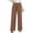 Brown-pants, variant on Womens High Waisted Dress Pants, Wide Leg Elastic Waist Work Office Pants, Ruched Business Casual Work Trousers with Pockets