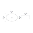 thumbnail image 2 of Pemberly Row Contemporary White 22" Oval Above Mount Ceramic Sink, 2 of 5