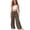 Brown, variant on Girls' Linen Trousers High Waist Wide Leg Linen Trousers Long Casual Muslin Trousers Teenagers for Summer