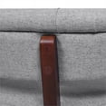 thumbnail image 5 of Jennifer Taylor Home Jared Roll Arm Tufted Polyester Fabric Bench in Light Gray, 5 of 17