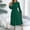 A150 Green, variant on Women's Vintage Midi Pleated Dress Long Puff Sleeve Crew Neck Smocked Waist Tiered Bodice Flowy Chiffon Dress Elegant Lightweight Breathable Apparel For Office Church Wedding Guest