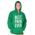 thumbnail image 5 of Best Papa Ever Fathers Day Gift Zip Hoodie Sweatshirt Men Brisco Brands M, 5 of 6