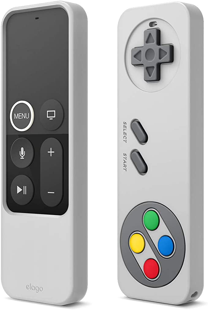 Maleri Oversætte Bil Apple TV Remote Case Cover - elago R4 Retro Apple TV Remote Case for Apple  TV Siri Remote 4K 5th / 4th Generation - Classic Controller Design  [non-functional], Lanyard Included (Light Grey) -