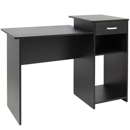 JOYFEEL Hot Sale 2019 High-quality Integrated Melamine Board Computer Desk with Drawer Black Computer Table for Small Places