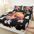 thumbnail image 4 of Erosebridal Ramen Capybara Kid Full Size Sheets, Princess Castle Bed Sheets, 4-Piece, 4 of 5