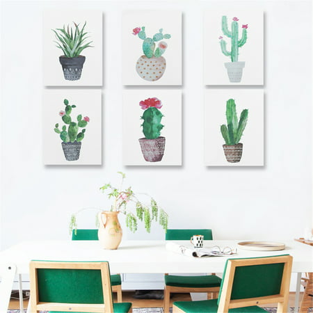 Unframed  Watercolor Cactus Painting Print Picture Modern Home Wall Art Decoration Require a Frame